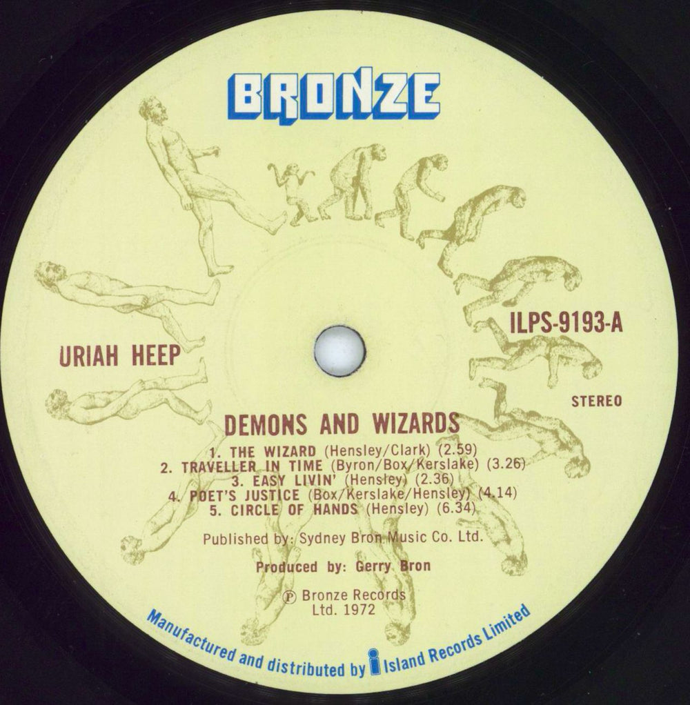 Uriah Heep Demons And Wizards - 1st + Inner - WOS UK vinyl LP album (LP record) URILPDE804593