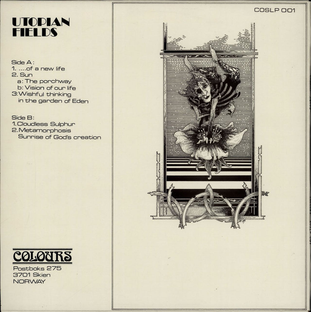 Utopian Fields Utopian Fields Norwegian vinyl LP album (LP record)