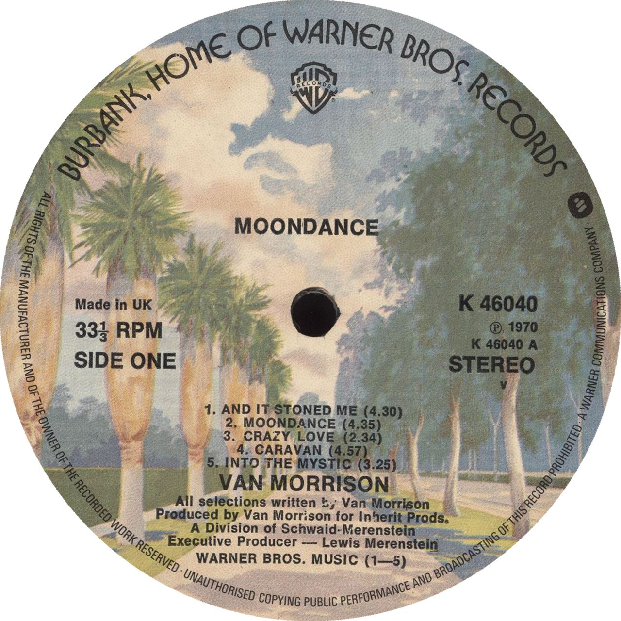 Vise dig pegs Teenager Van Morrison Moondance - Burbank Label UK Vinyl LP — RareVinyl.com