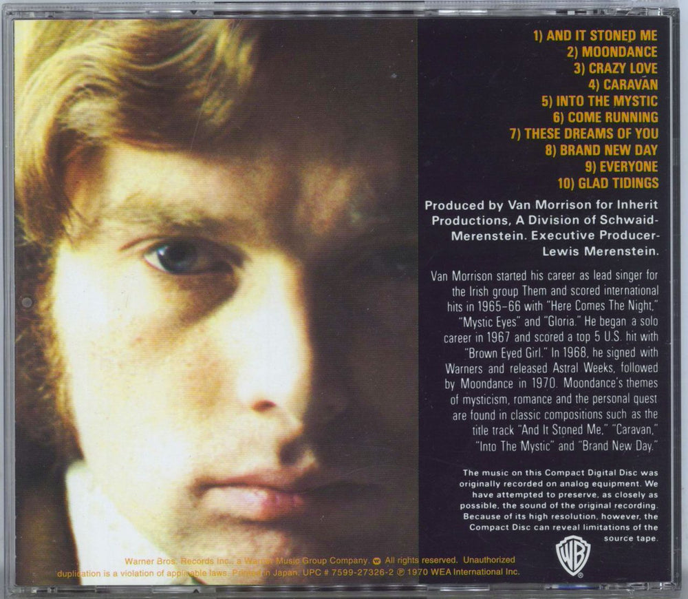 Van Morrison Moondance Japanese CD album — RareVinyl.com