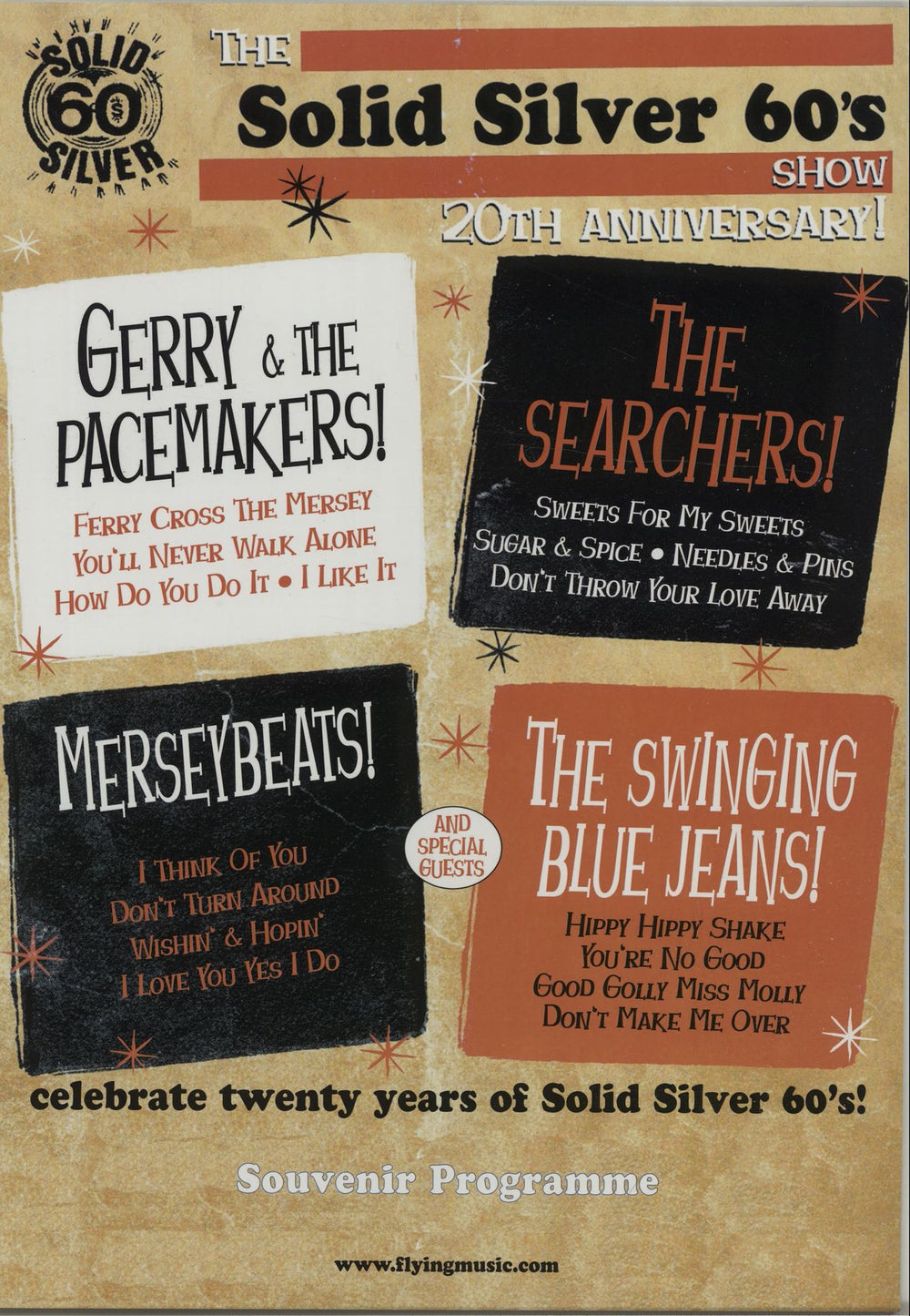 Various-60s & 70s The Solid Silver 60's Shows 20th Anniversary UK tour programme TOUR PROGRAMME