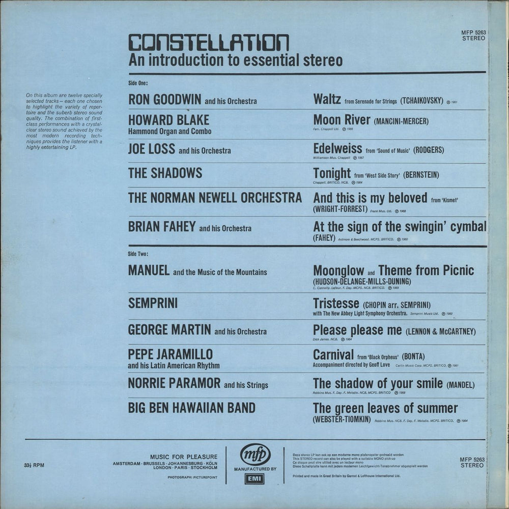 Various Artists Constellation - An Introduction To Essential Stereo UK vinyl LP album (LP record)