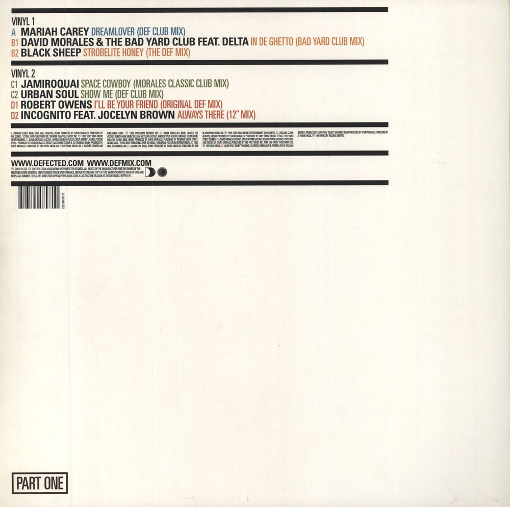 Various Artists Defected Presents Def Mix Classics (Part One) UK 2-LP vinyl record set (Double LP Album) 826194079710