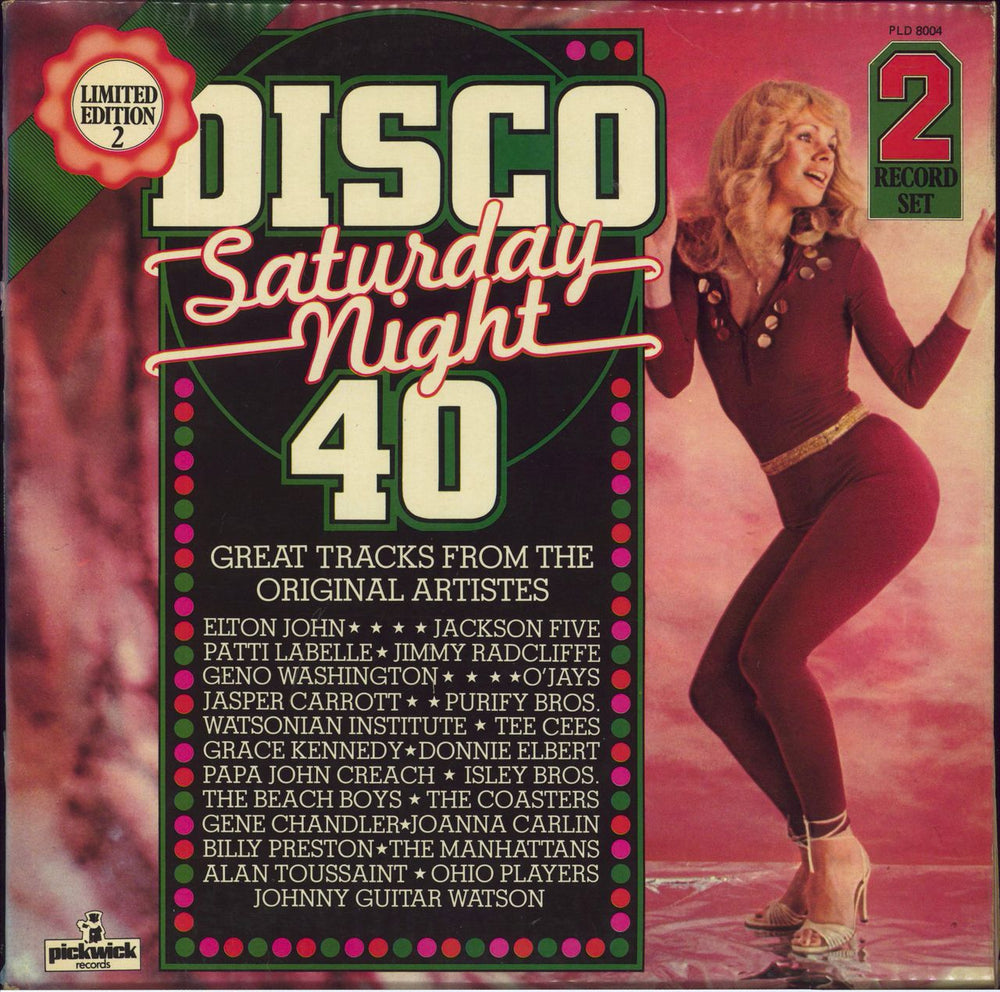 Various Artists Disco Saturday Night UK 2-LP vinyl record set (Double LP Album) PLD8004