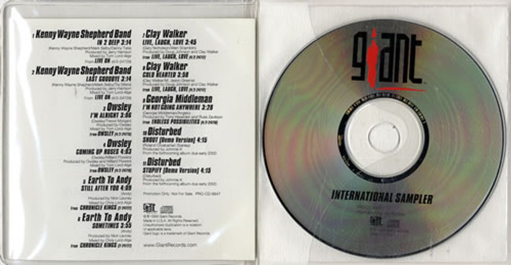 Various Artists Giant International Sampler US Promo CD album (CDLP) PRO-CD-9947