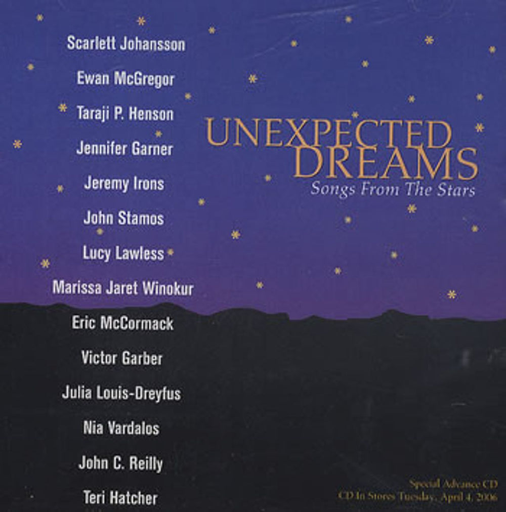 Various Artists Unexpected Dreams: Songs From The Stars US Promo CD-R acetate PRCD-400149
