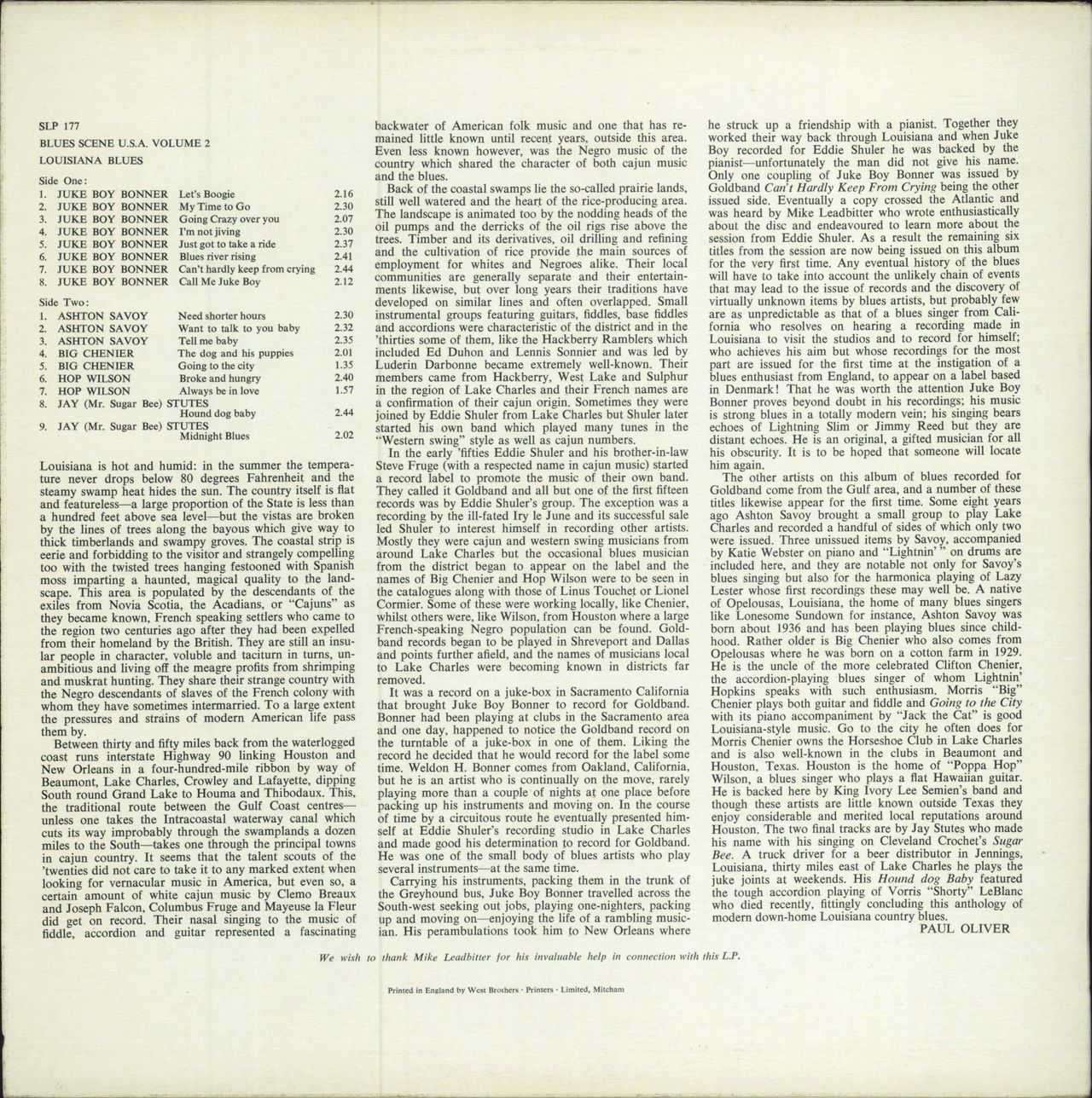 Various-Blues & Gospel Bluesscene USA UK vinyl LP album (LP record)