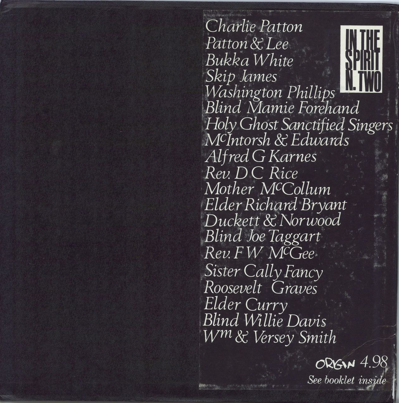 Various-Blues & Gospel In The Spirit No. 2 US vinyl LP album (LP record)