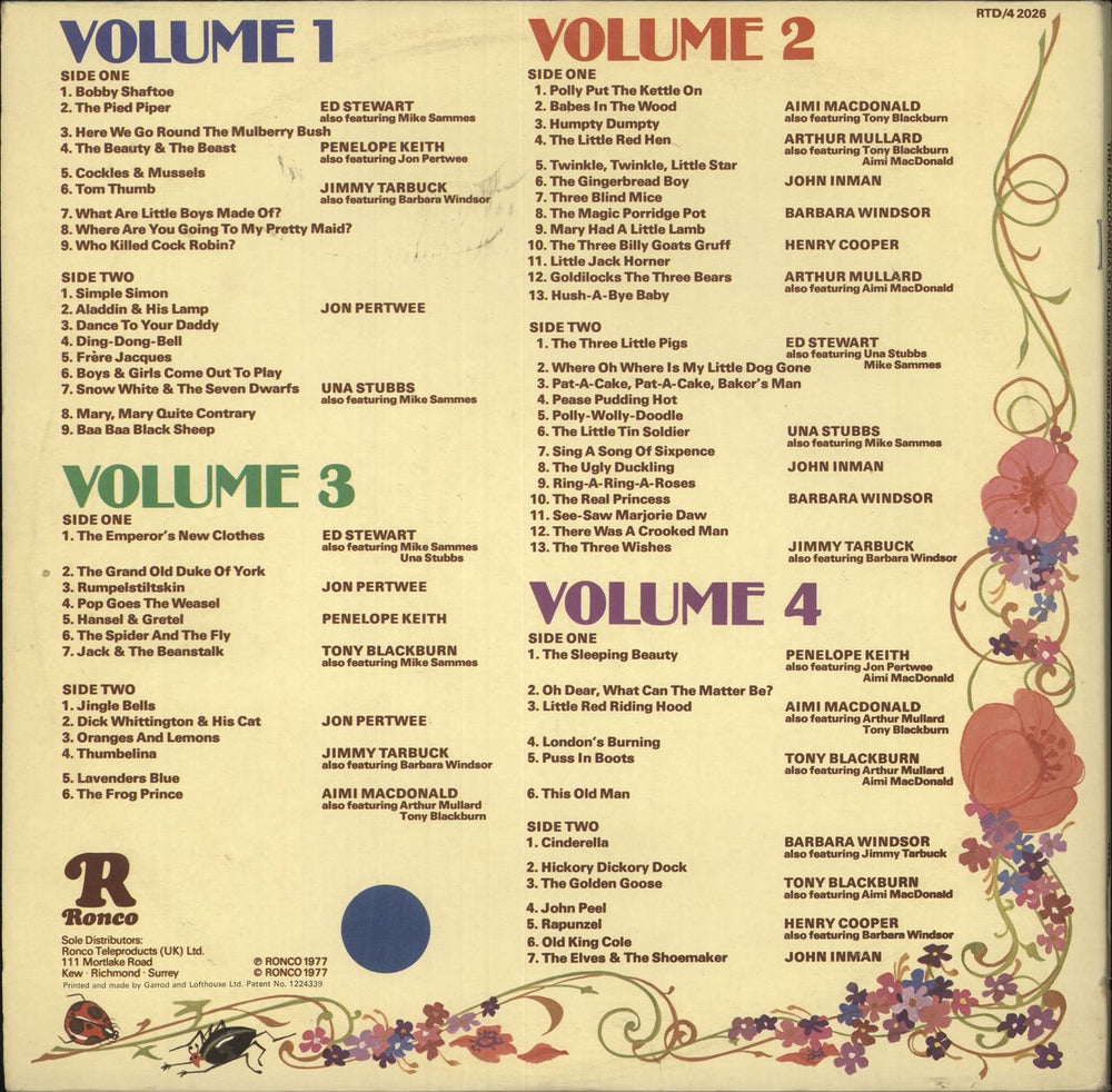 Various-Childrens The Encyclopaedia Of Children's Stories & Nursery Rhymes UK 4-LP vinyl album record set