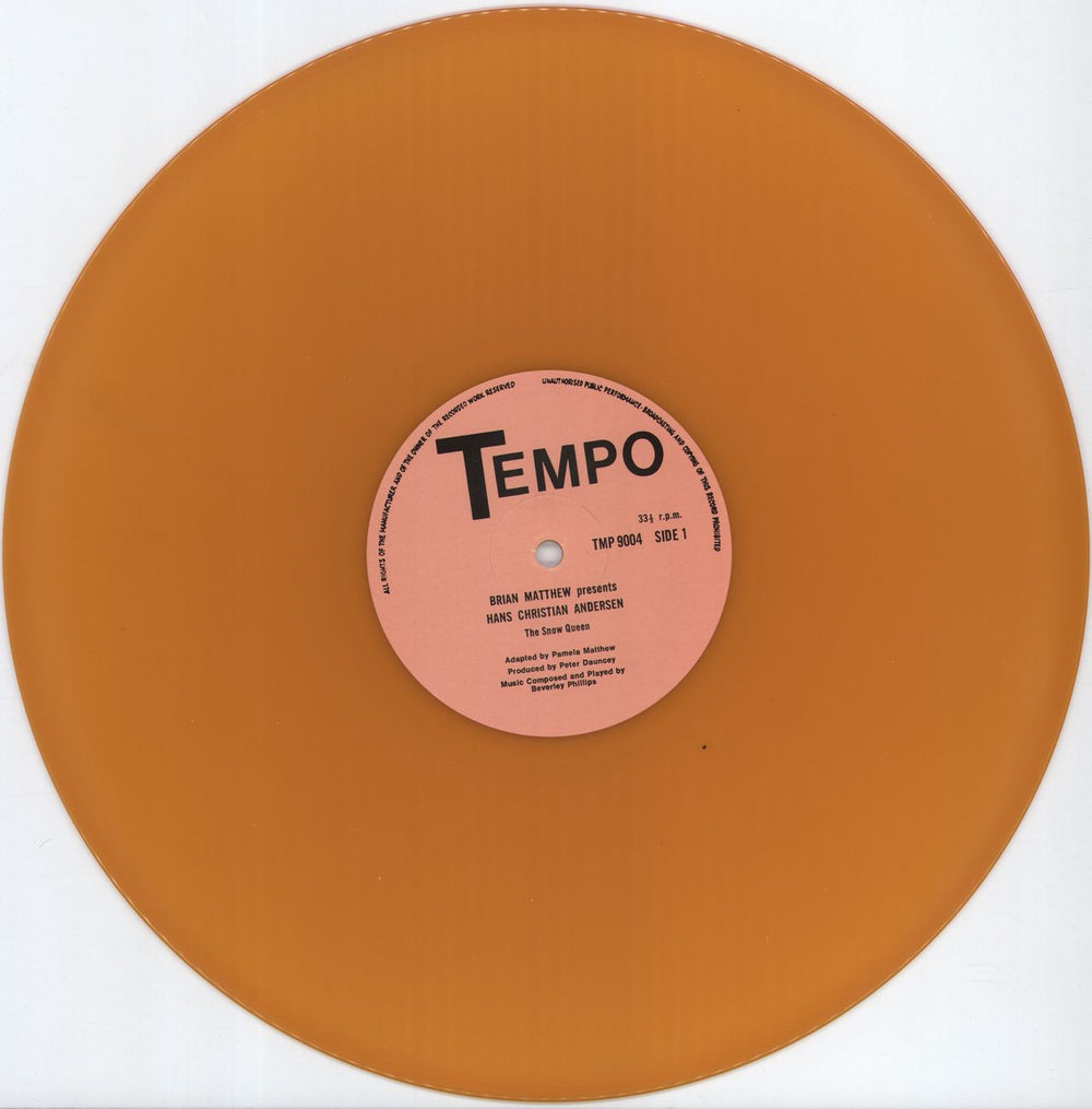Various-Childrens The Snow Queen - Orange UK vinyl LP album (LP record) VC0LPTH778301