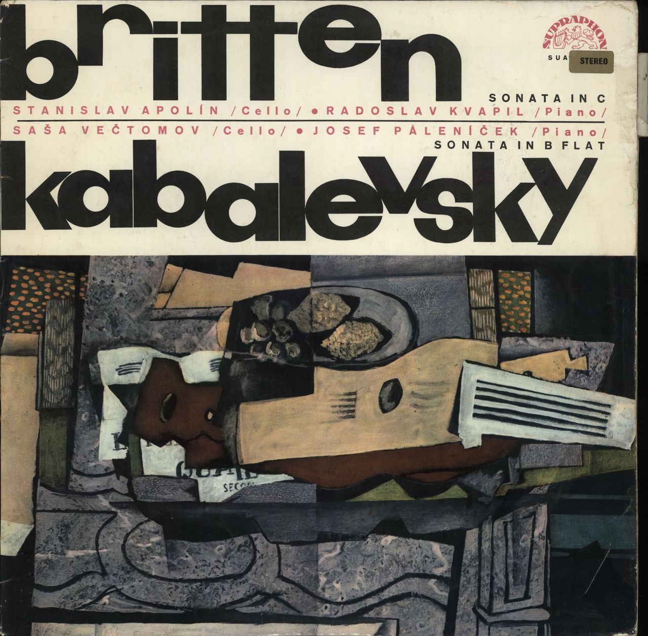 Various-Classical & Orchestral Britten: Sonata in C, Op.65 / Kabalevsky: Sonata in B Flat Minor, Op.71 Czech vinyl LP album (LP record) SUAST50559