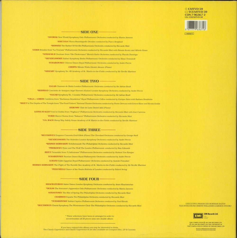 Various-Classical & Orchestral Classic Experience III UK 2-LP vinyl record set (Double LP Album) 077779636716