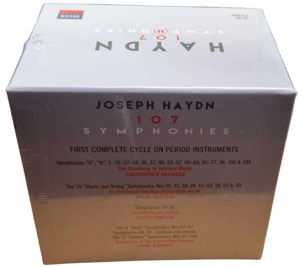 Various-Classical & Orchestral Haydn 107 Symphonies - First Complete Cycle On Period Instruments UK CD Album Box Set 028947896043