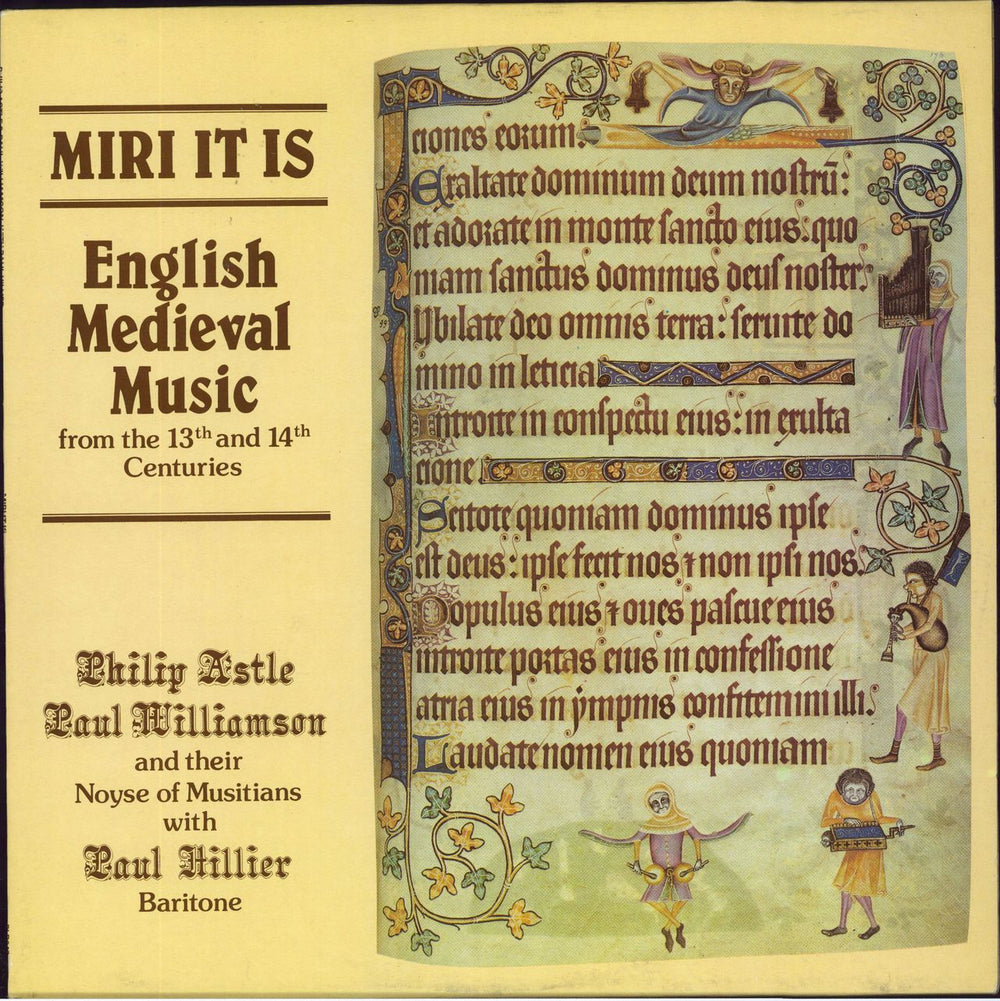 Various-Classical & Orchestral Miri It Is: English Medieval Music From The 13th And 14th Centuries UK vinyl LP album (LP record) PLR043