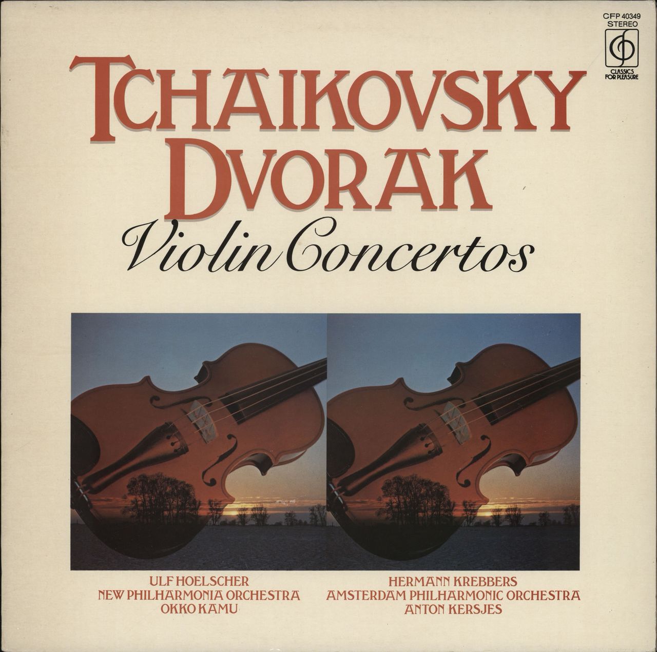 Various-Classical & Orchestral Tchaikovsky & Dvorák Violin Concertos UK vinyl LP album (LP record) CFP40349