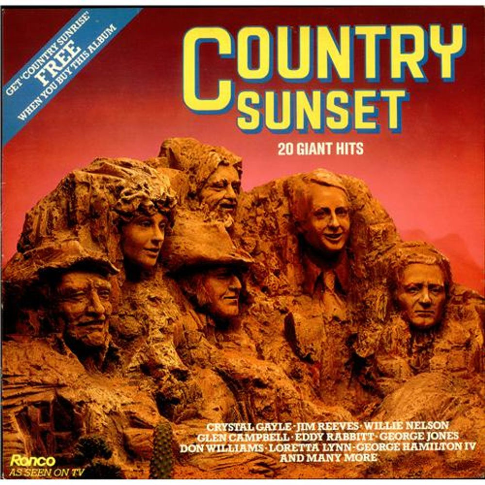 Various-Country Country Sunrise & Country Sunset UK 2-LP vinyl record set (Double LP Album) CVA2LCO419530