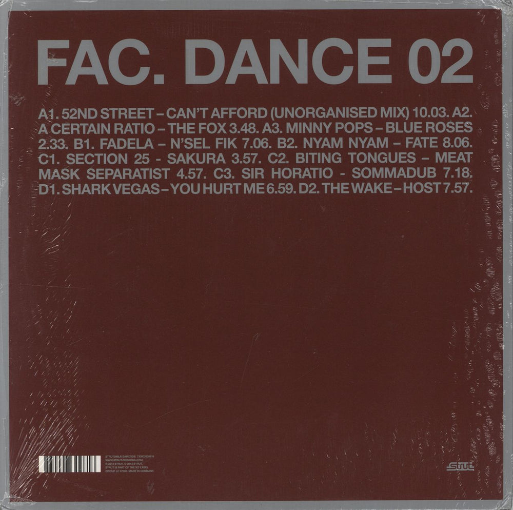 Various-Dance Fac. Dance 02, 12" Mixes & Rarities 1980-1987 - Shrink UK 2-LP vinyl record set (Double LP Album) D.V2LFA826786