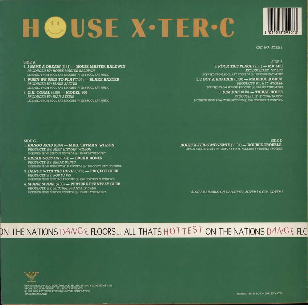 Various-Dance House X-Ter-C UK 2-LP vinyl record set (Double LP Album) 5014518592013