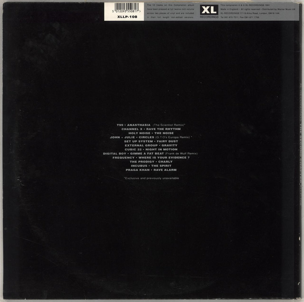 Various-Dance XL Recordings: The Second Chapter - Hardcore European Dance Music UK 2-LP vinyl record set (Double LP Album) 5012093550817