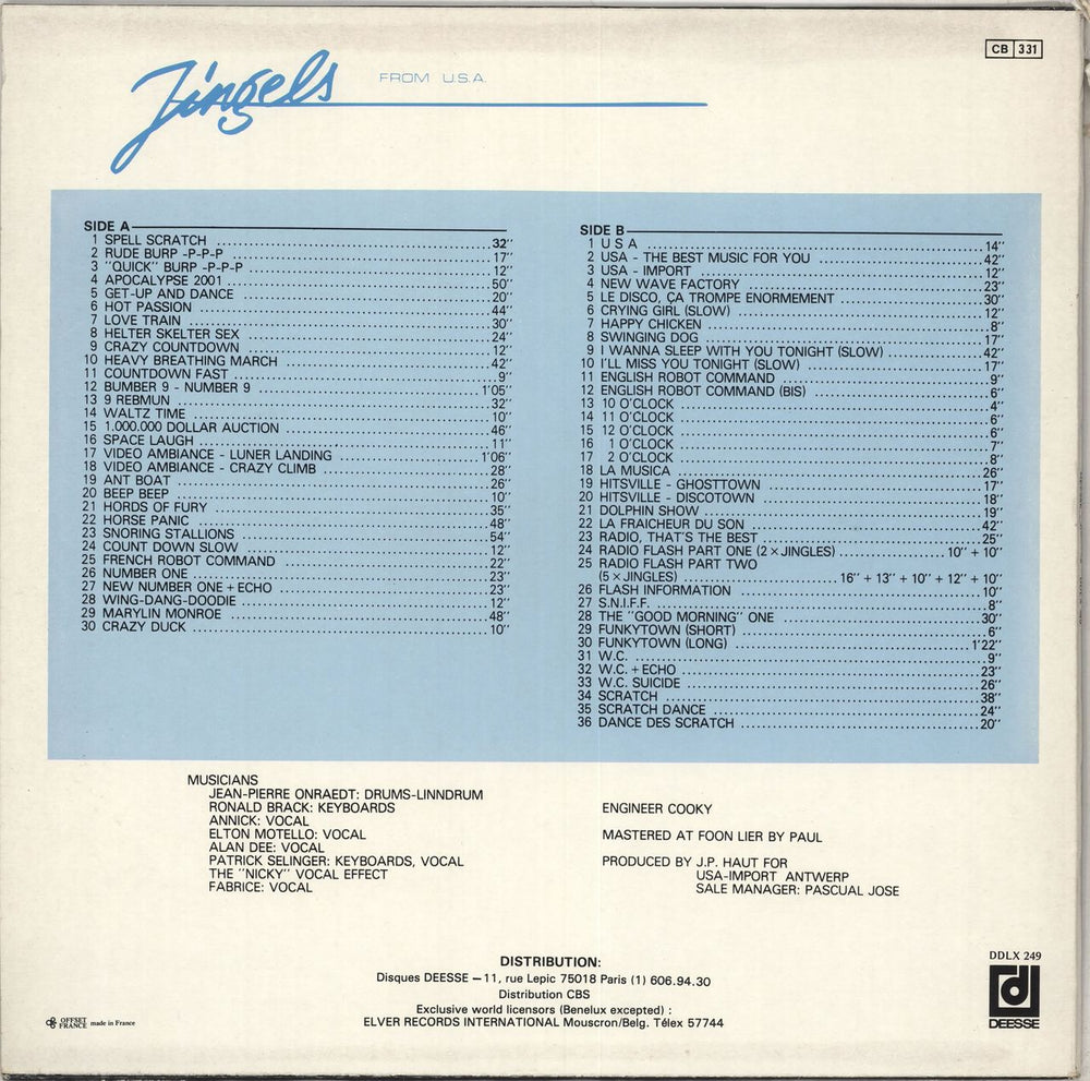Various-Educational, Informational & Historical 70 Jingels From U.S.A. Vol.3 French vinyl LP album (LP record)