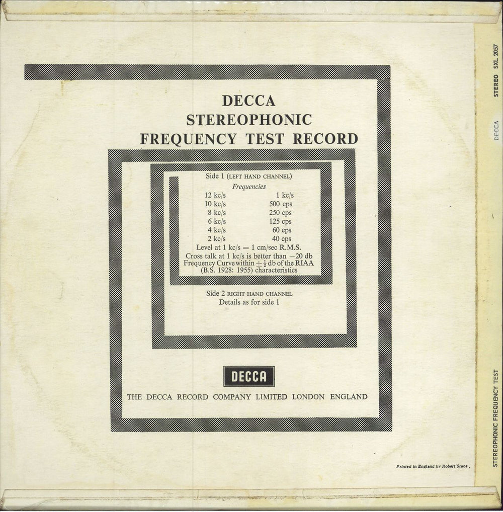 Various-Educational, Informational & Historical Stereophonic Frequency Test Record UK vinyl LP album (LP record)