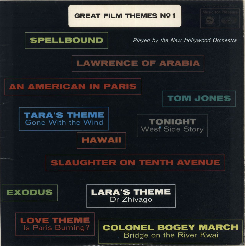 Various-Film, Radio, Theatre & TV Great Film Themes No. 1 UK vinyl LP album (LP record) MFP1204