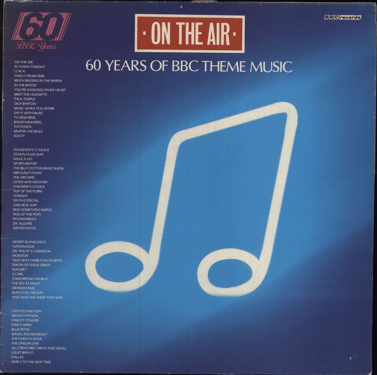 Various-Film, Radio, Theatre & TV On The Air, 60 Years Of BBC Theme Music UK 2-LP vinyl record set (Double LP Album) REF454
