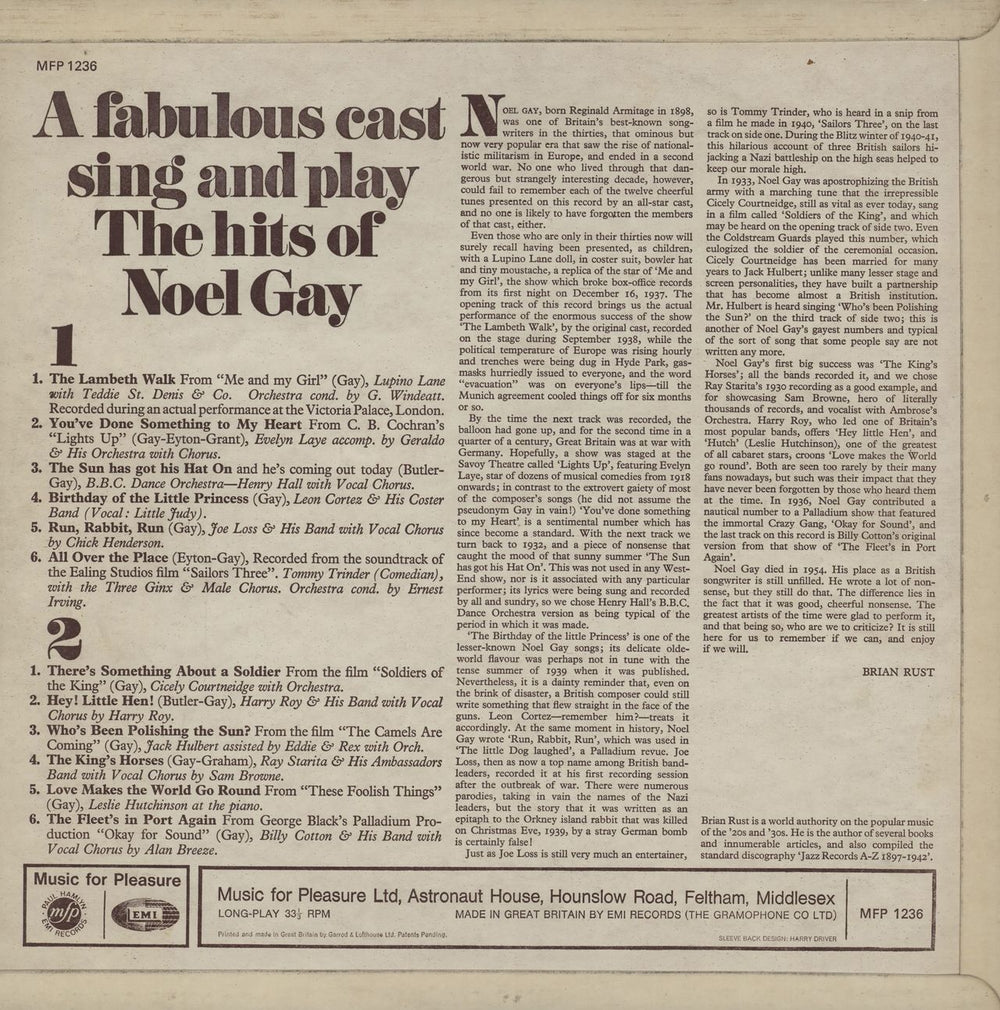 Various-Film, Radio, Theatre & TV The Hits Of Noel Gay UK vinyl LP album (LP record)