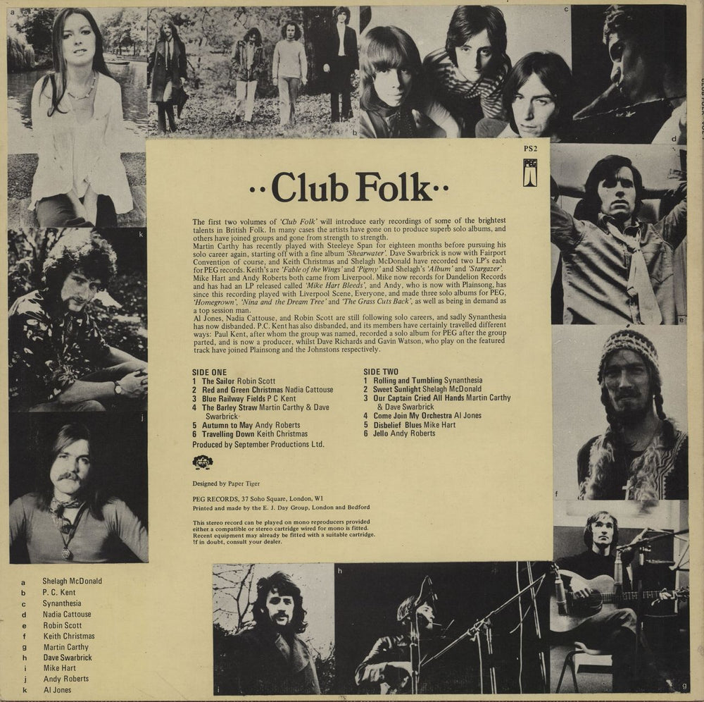 Various-Folk Club Folk Volume 1 - Ex UK vinyl LP album (LP record)