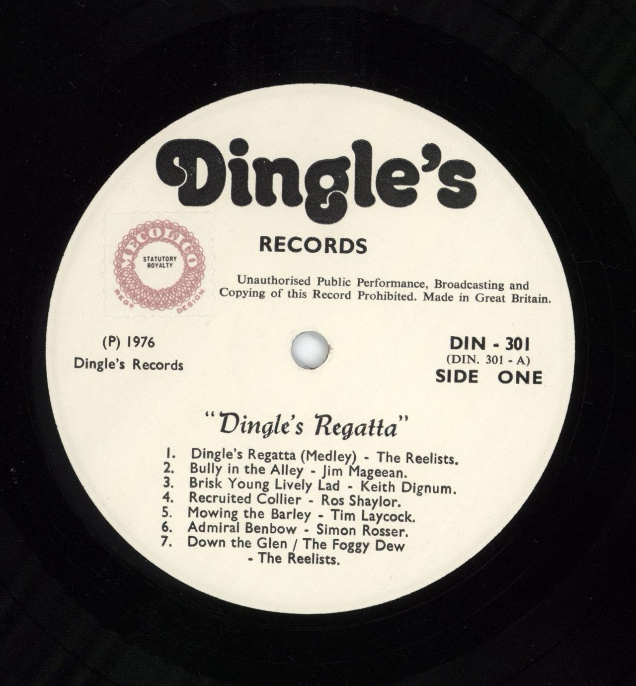 Various-Folk Dingle's Regatta UK vinyl LP album (LP record) V-FLPDI782860
