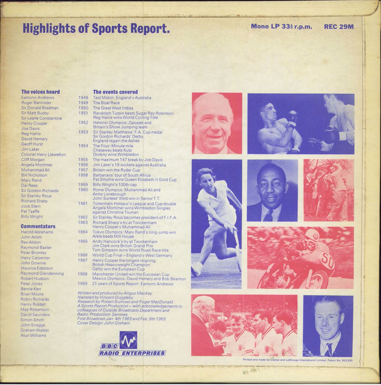 Various-Football & Sport Highlights Of Sports Report UK vinyl LP album (LP record)