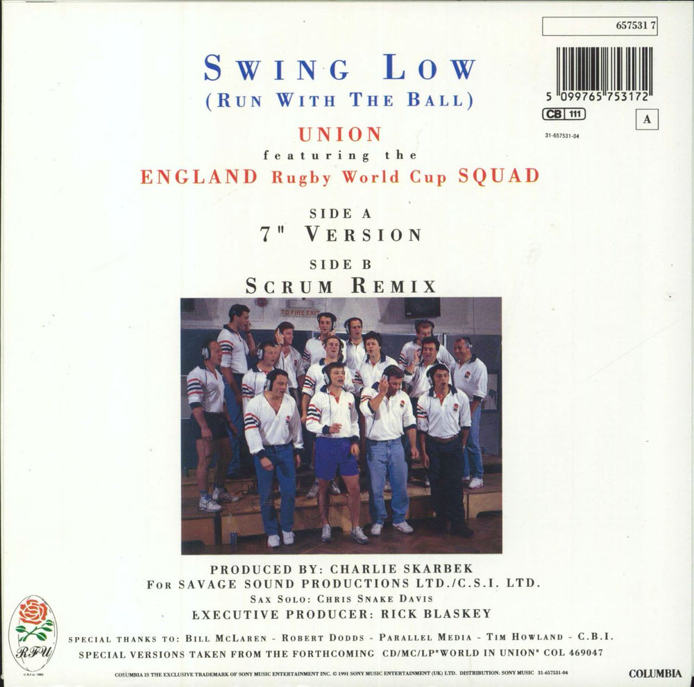 Various-Football & Sport Swing Low (Run With The Ball) Dutch 7" vinyl single (7 inch record / 45) 5099765753172