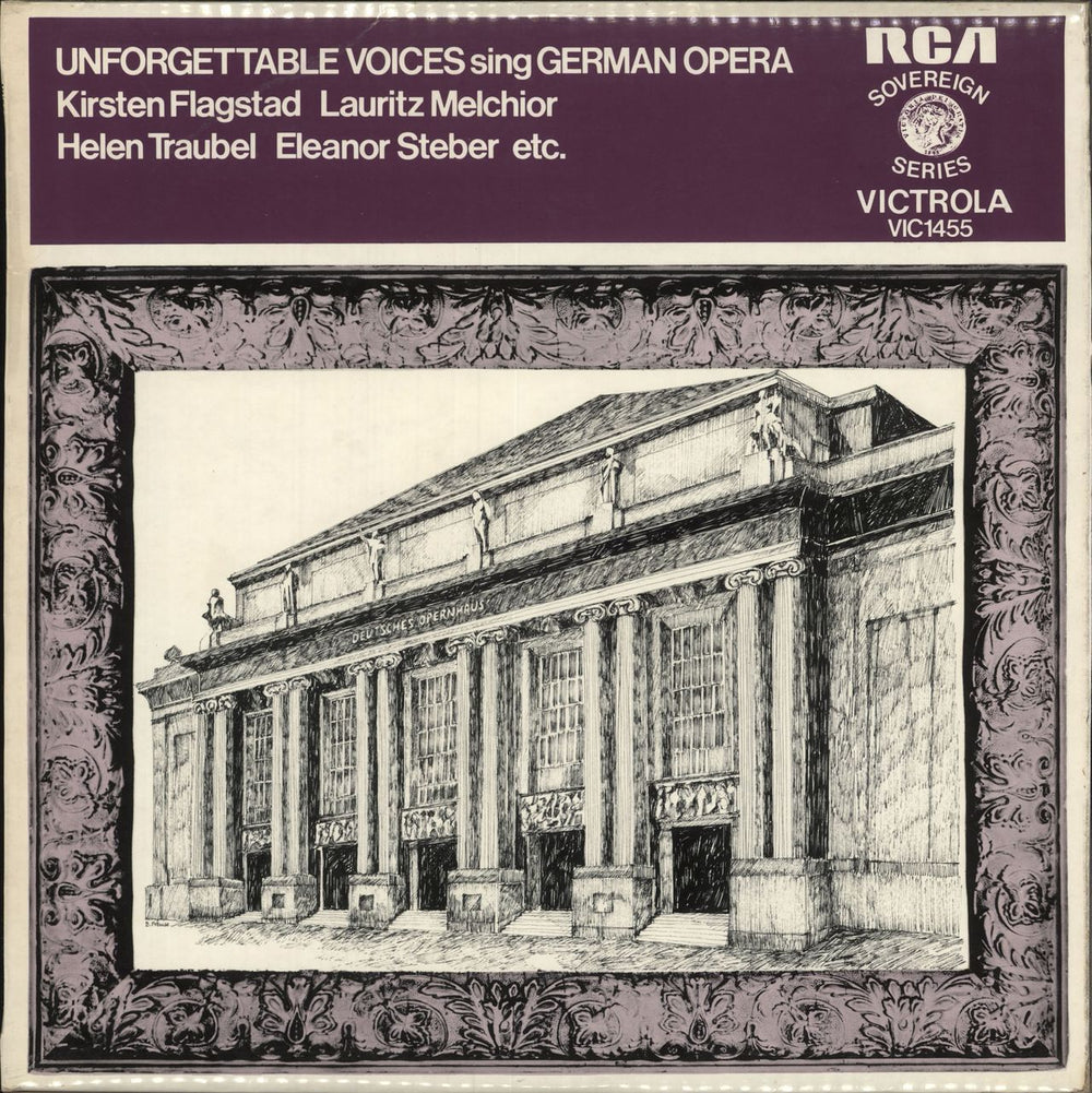 Various-Opera Unforgettable Voices Sing German Opera UK vinyl LP album (LP record) VIC1455
