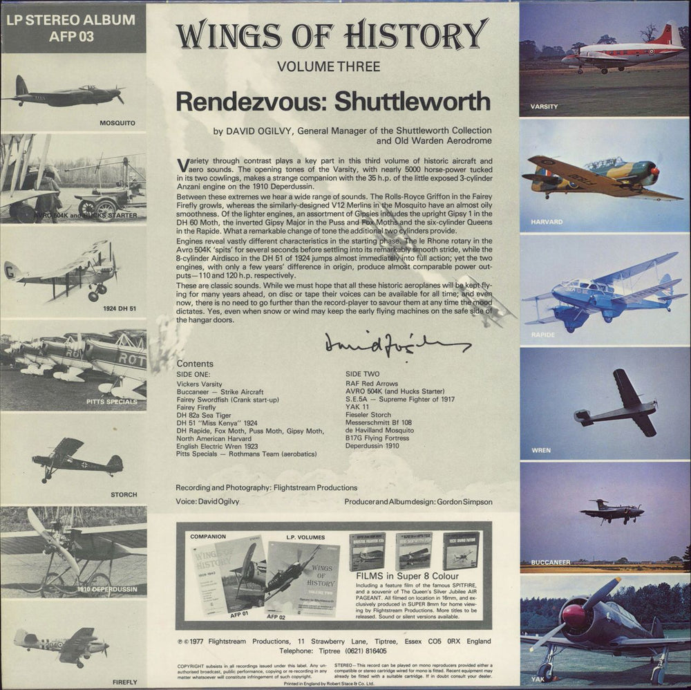 Various-Other Transport Wings Of History - Volume Three Renezvous: Shuttleworth UK vinyl LP album (LP record)