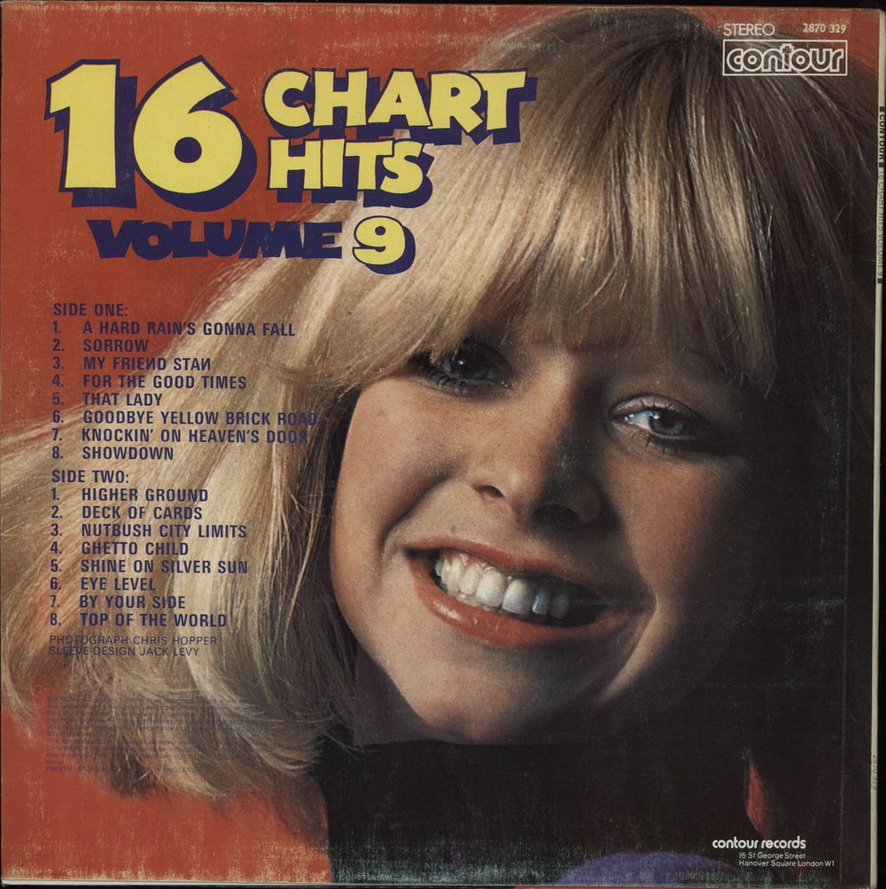 Various-Pop 16 Chart Hits Volume 9 UK vinyl LP album (LP record)