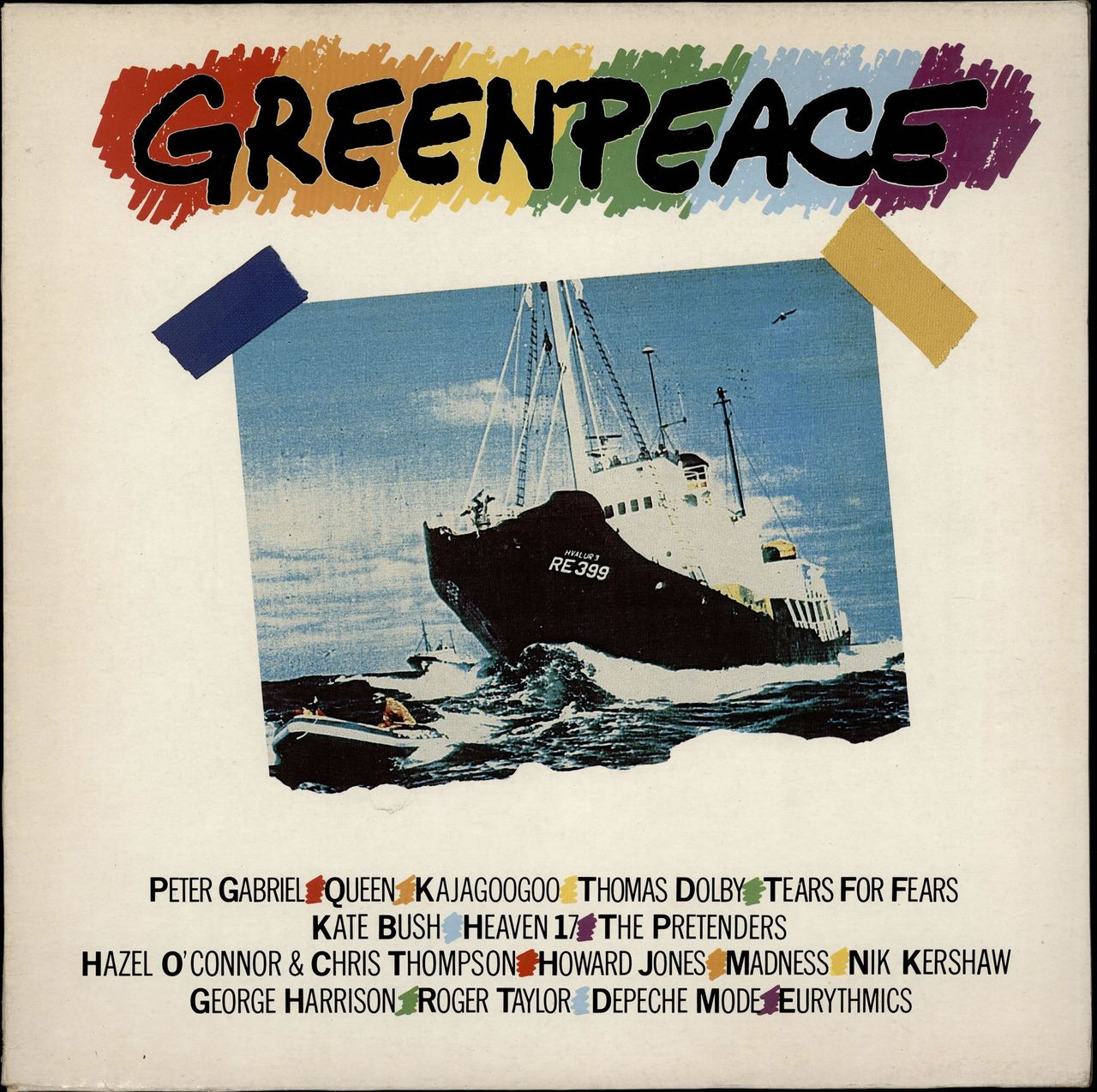 Various-Pop Greenpeace - The Album - Promo stickered UK vinyl LP album (LP record) FUND1