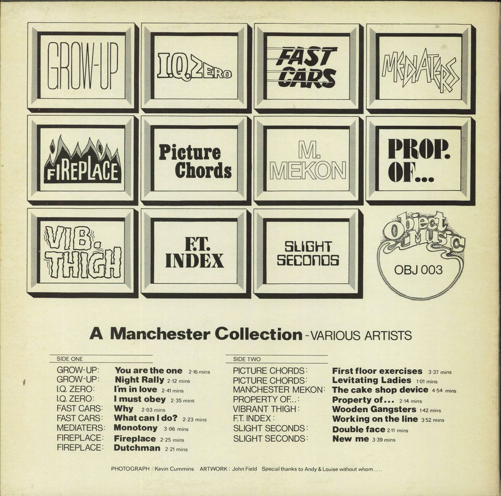 Various-Punk & New Wave A Manchester Collection UK vinyl LP album (LP record)