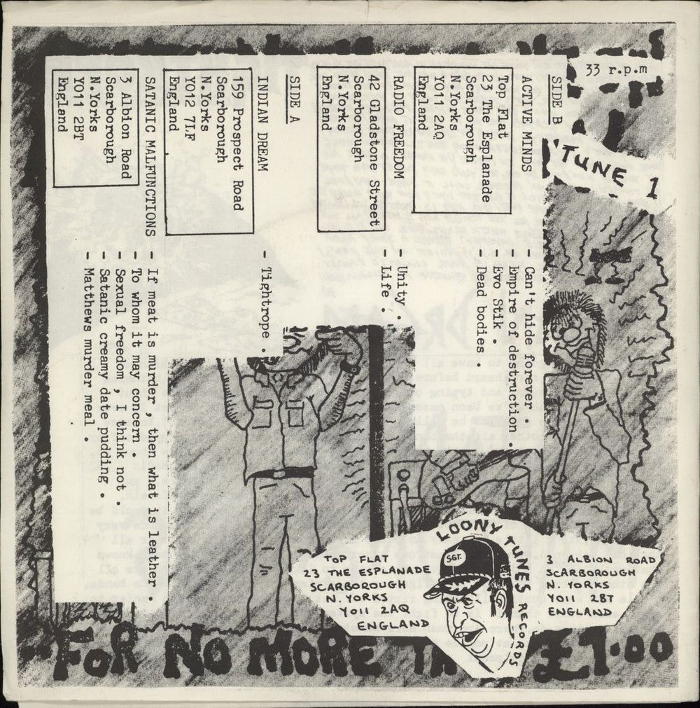 Various-Punk & New Wave Splitting Headache On A Sunday Afternoon! UK 7" vinyl single (7 inch record / 45)