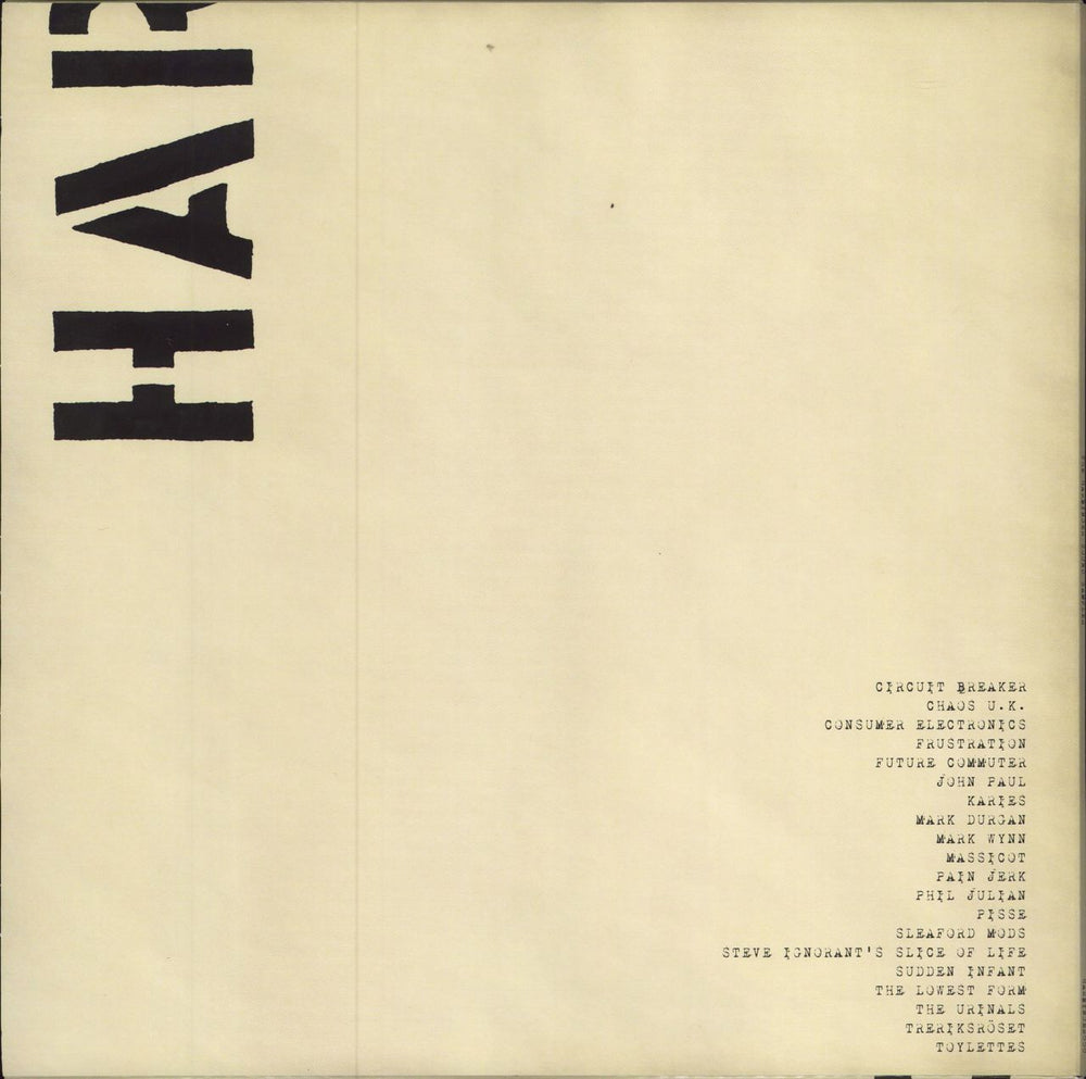 Various-Punk & New Wave The Harbinger Sound Sampler UK 2-LP vinyl record set (Double LP Album)