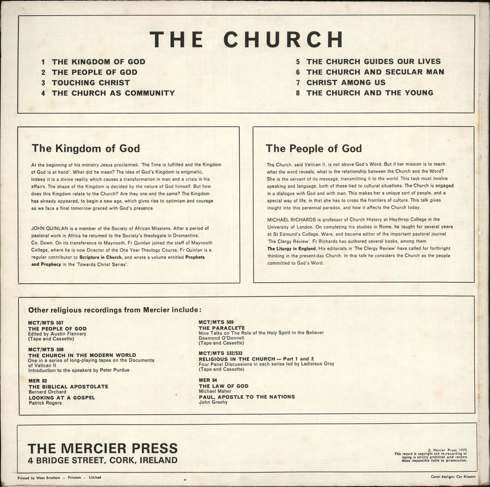 Various-Religious The Kingdom Of God / The People Of God Irish vinyl LP album (LP record)