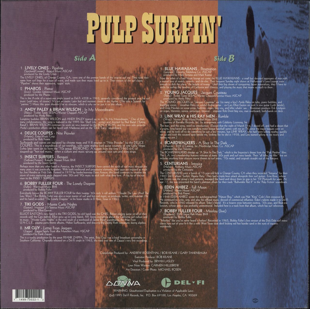Various-Surf & Instrumental Pulp Surfin' US vinyl LP album (LP record)