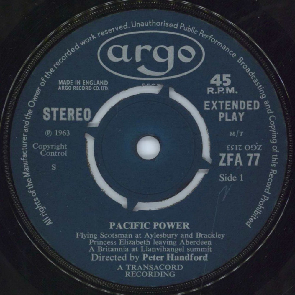 Various-Trains Pacific Power EP UK 7" vinyl single (7 inch record / 45) V-T07PA809162