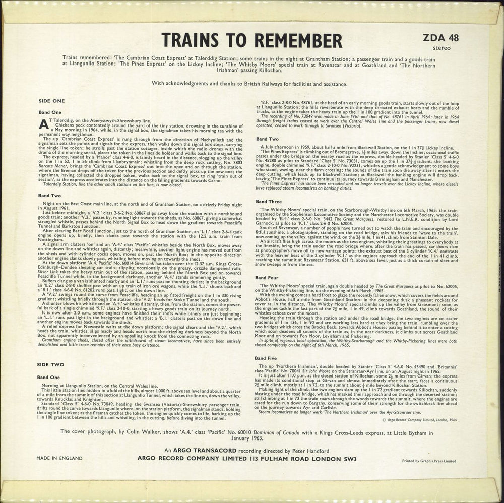 Various-Trains Trains To Remember - 1st UK vinyl LP album (LP record)