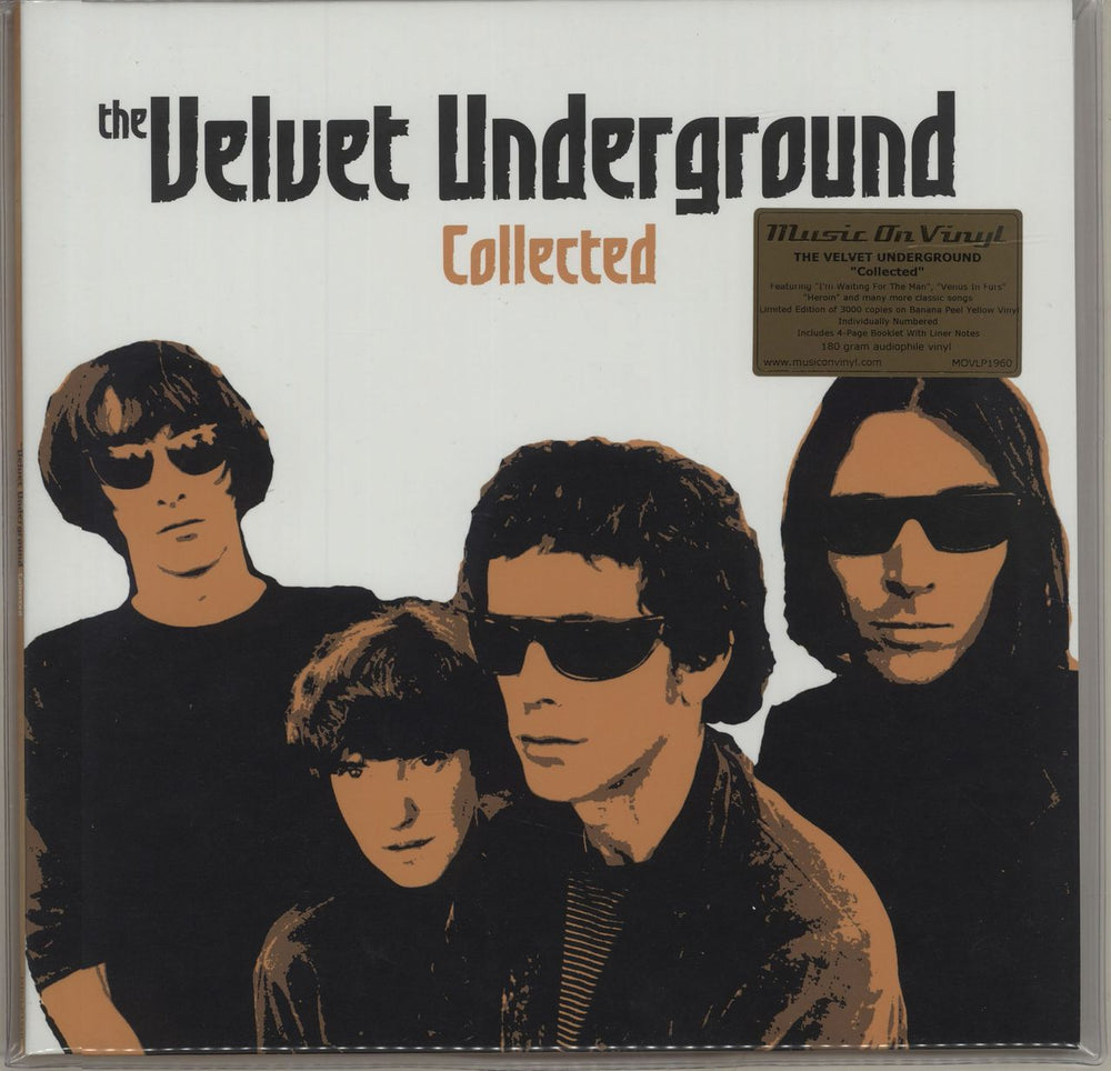 Velvet Underground Collected - Yellow Vinyl + Numbered Sleeve UK 2-LP vinyl record set (Double LP Album) MOVLP1960