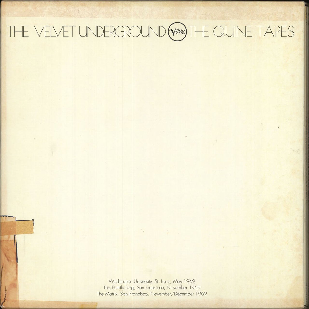 Velvet Underground The Quine Tapes V. 13 Deluxe Edition US Vinyl bo