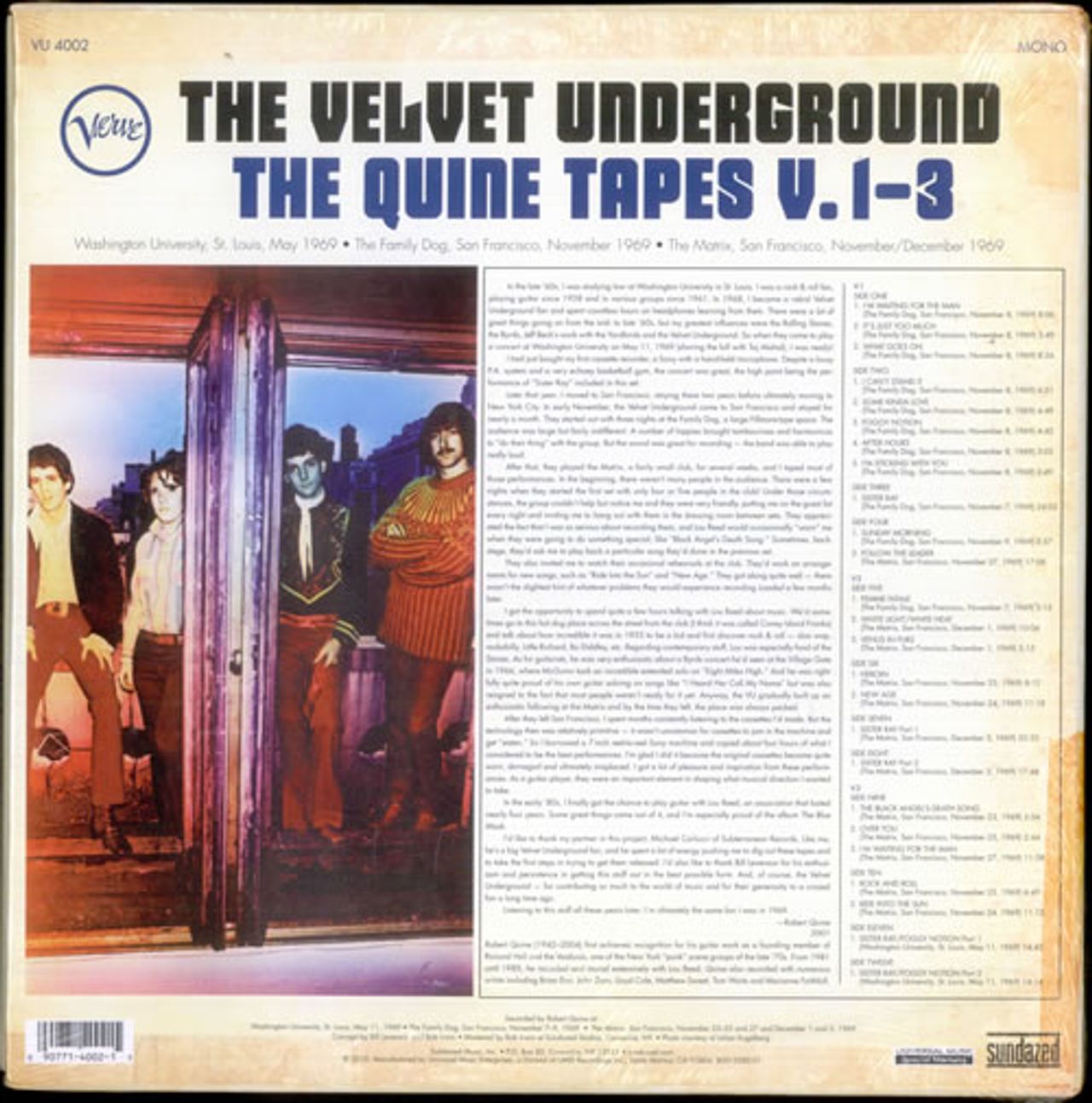 Velvet Underground The Quine Tapes V. 1-3 - Deluxe Edition US Vinyl box set