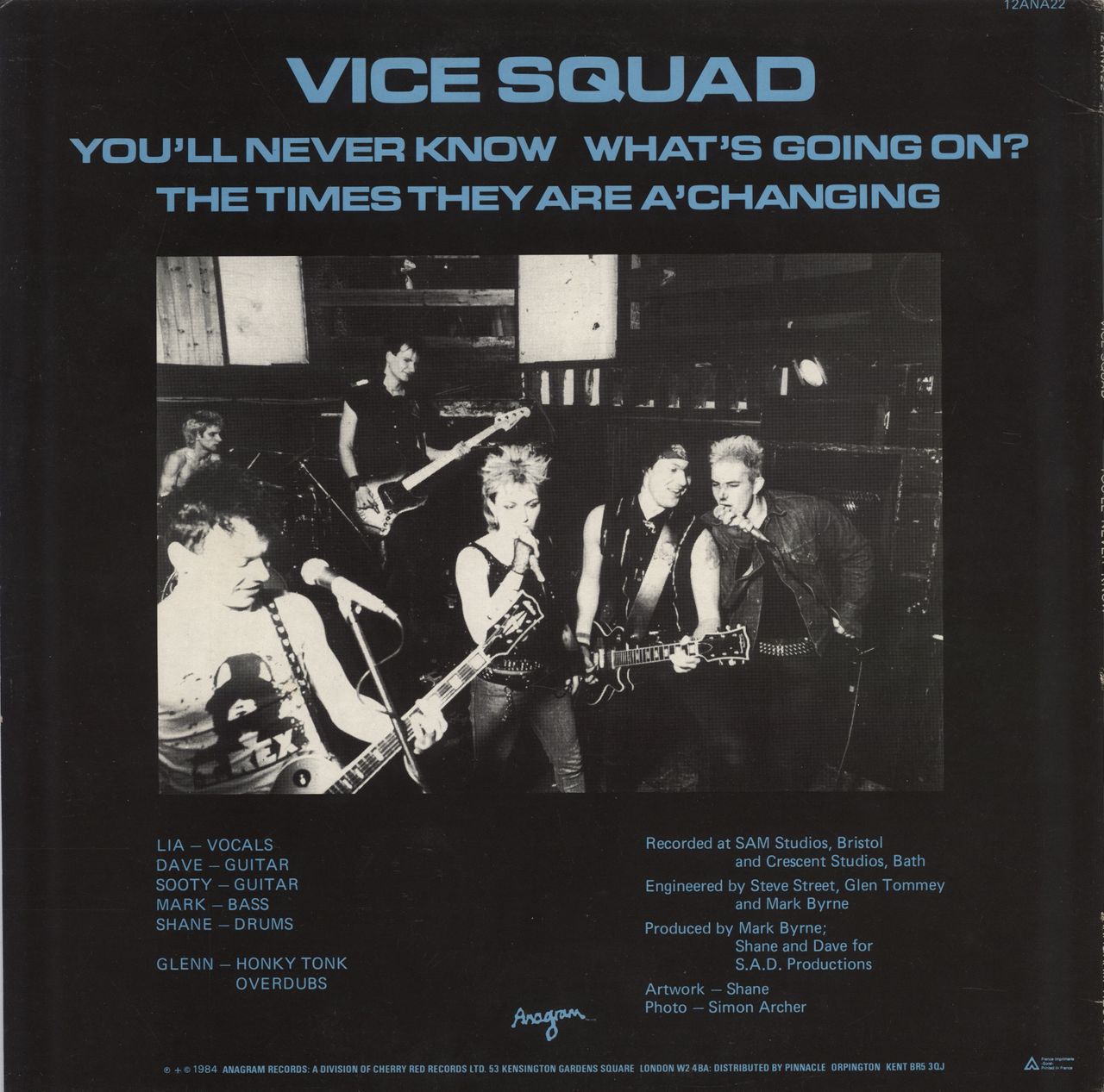 Vice Squad You'll Never Know UK 12" vinyl single (12 inch record / Maxi-single)