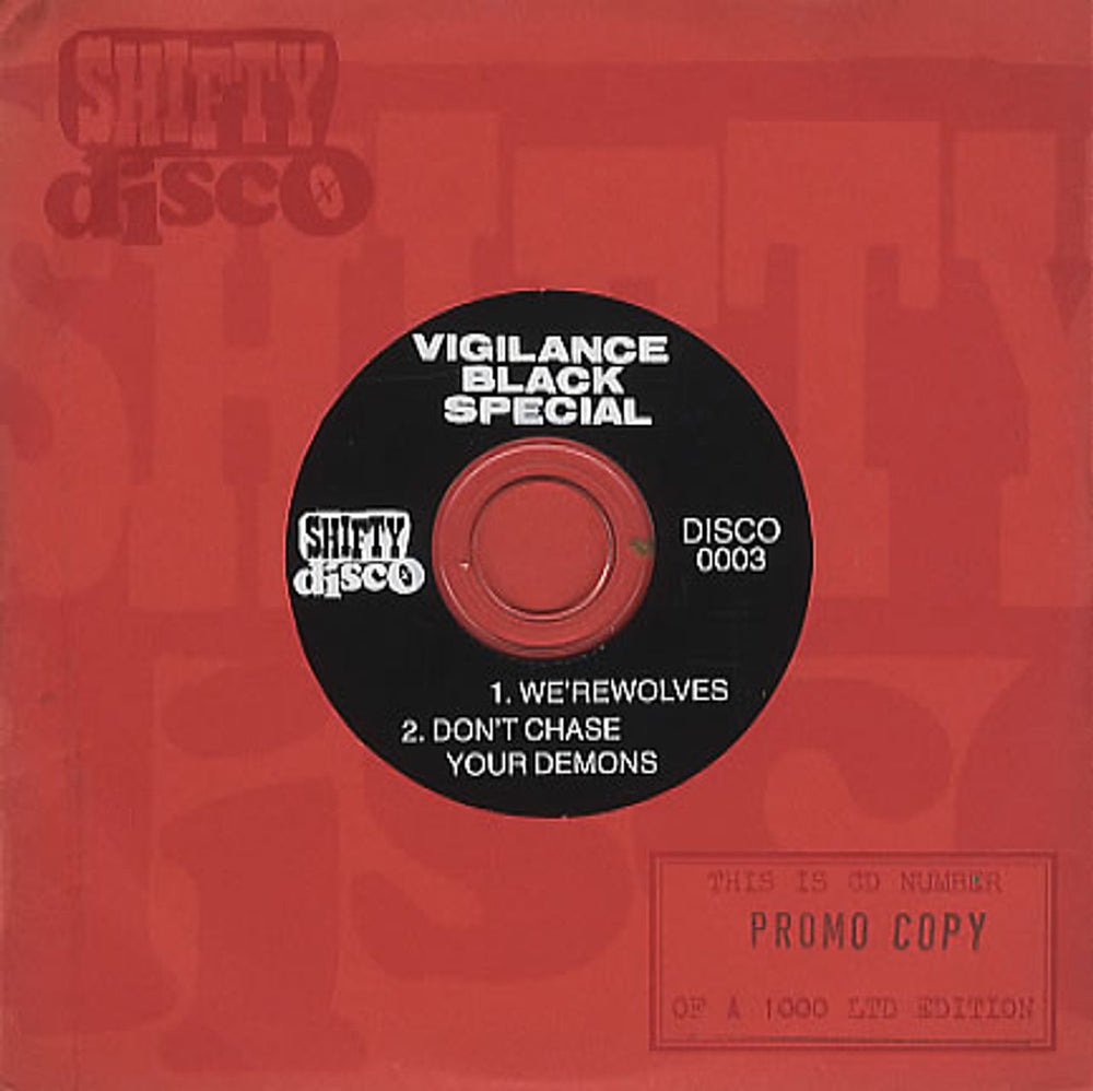 Vigilance Black Special Werewolves UK CD single (CD5 / 5") DISCO0003