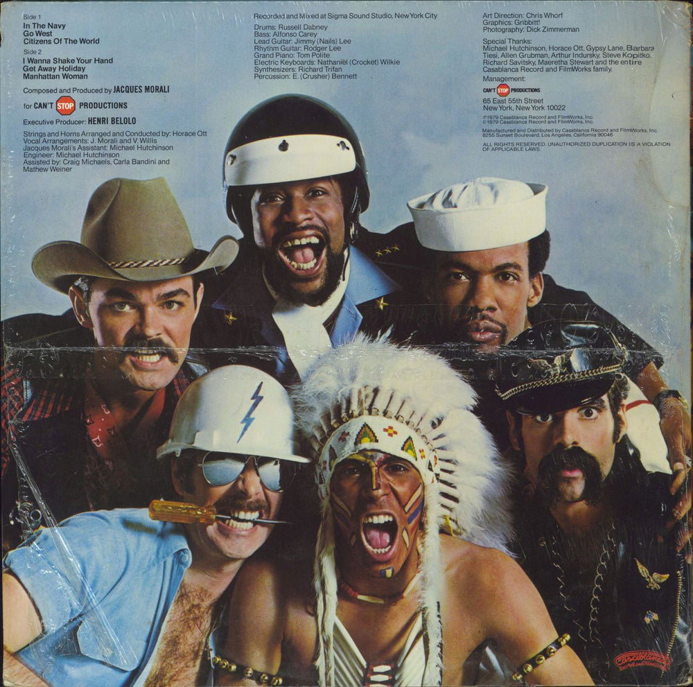 Village People Go West - Hype Stickered Shrink US vinyl LP album (LP record)