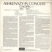 Vladimir Ashkenazy Ashkenazy In Concert UK vinyl LP album (LP record)